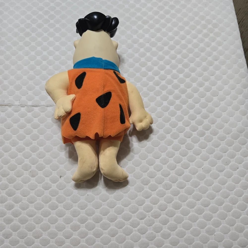 THE FLINTSTONES VINTAGE PEDRO Cartoon Character Plush Doll with Orange Outfit